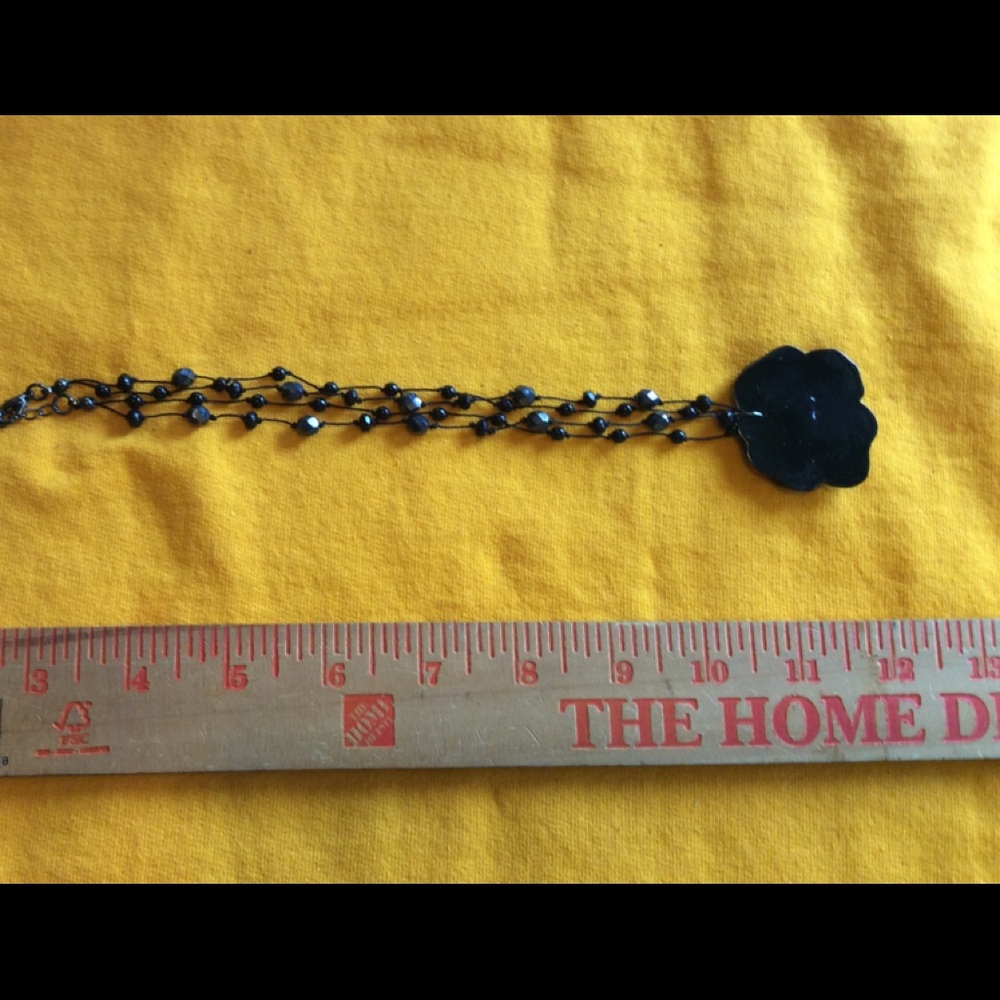 Black Flower Necklace, Pre-owned - Picture 11 of 11